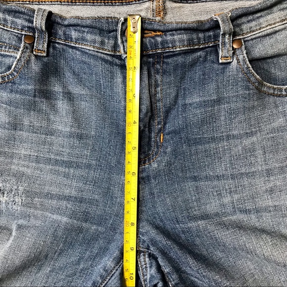 Eileen Fisher Classic Straight Leg Distressed Denim Jeans Size 6, runs large - Picture 11 of 14